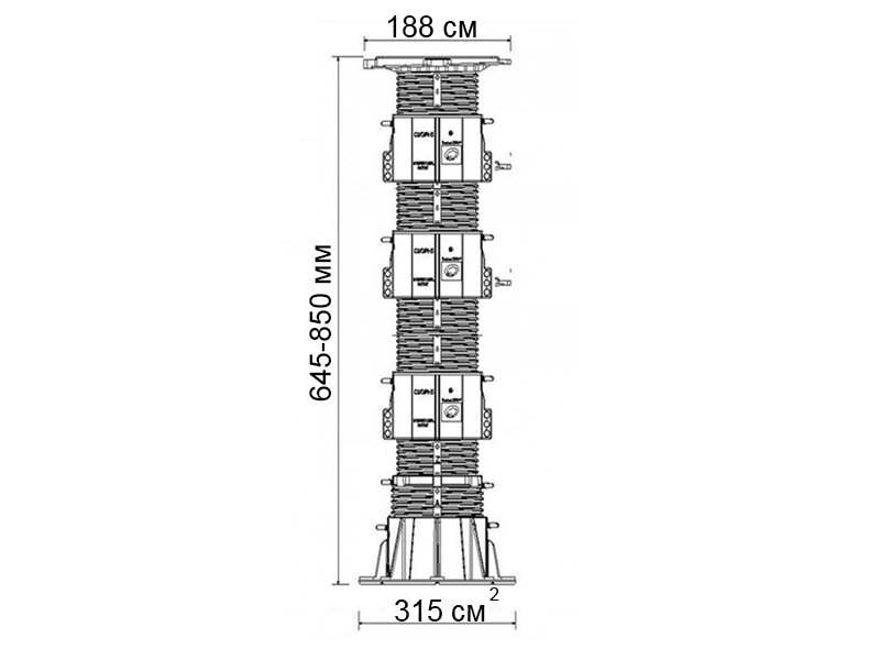 Опора пешеходного фонтана FC 645-1