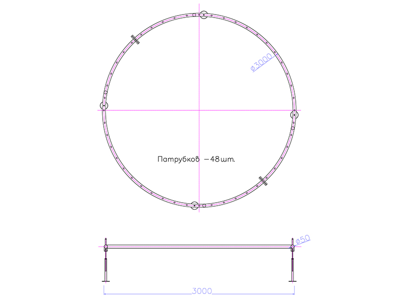 Фонтанное кольцо FC-ХN-3000 (50, 48, 4)