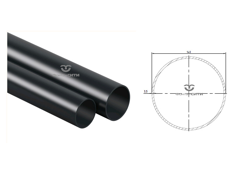 Труба напорная PVC-U PN06 с раструбом, 3 м FC
