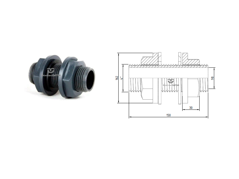 Бак-коннектор PVC-U PN16 FC