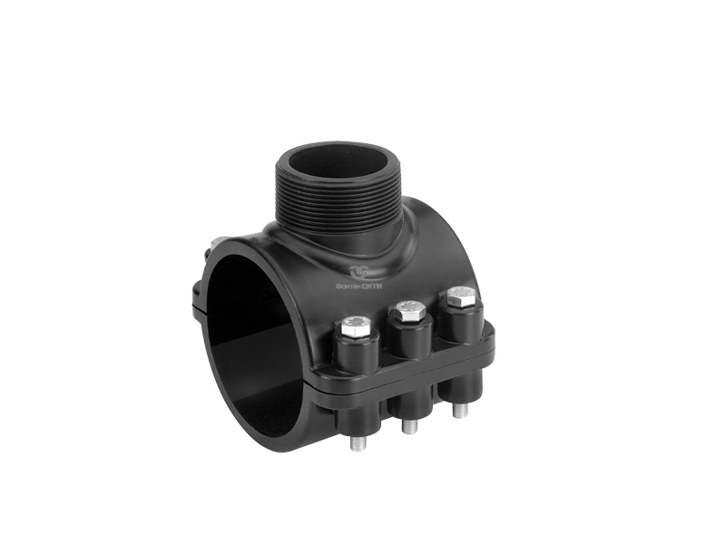 Седелка обжимная отводная из ПП с НР,  PVC-U PN16, изображение
